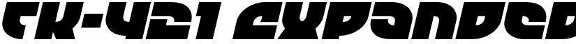 TK-421 Expanded Italic Regular font