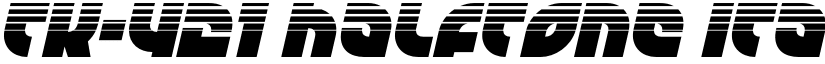 TK-421 Halftone Italic Regular font