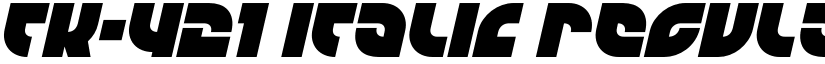 TK-421 Italic Regular font