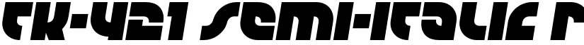 TK-421 Semi-Italic Regular font