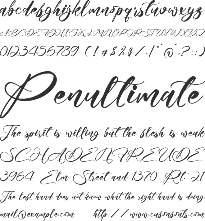 Palmer Blansttep font preview
