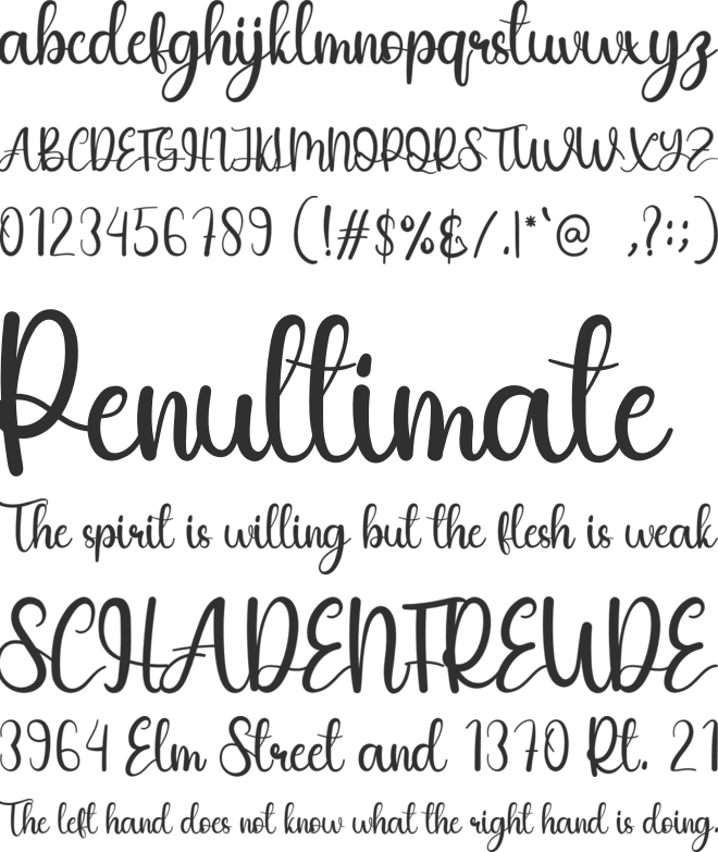 Hey Planner font preview