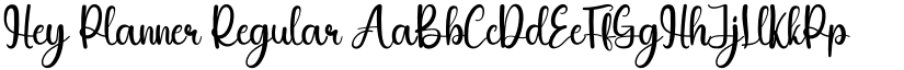 Hey Planner Regular font