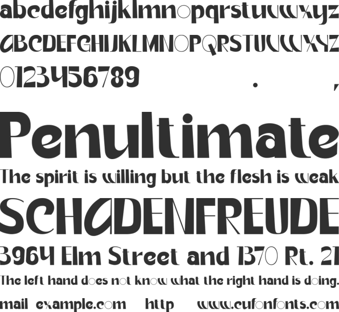 Galndrie font preview
