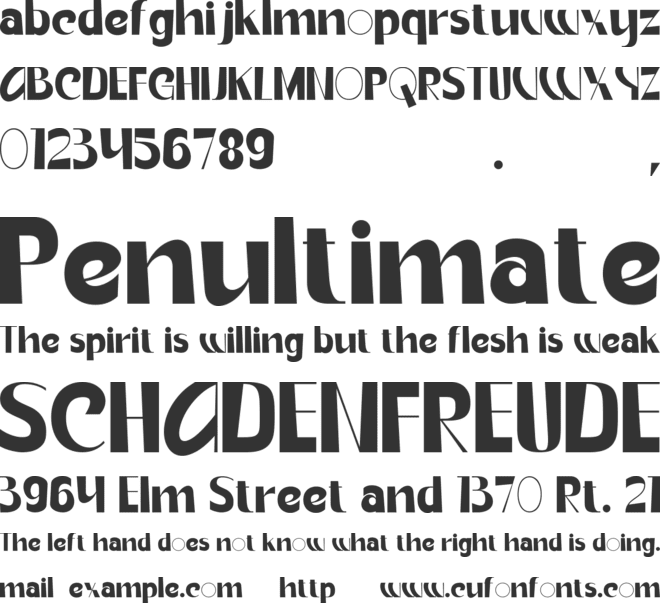 Galndrie font preview