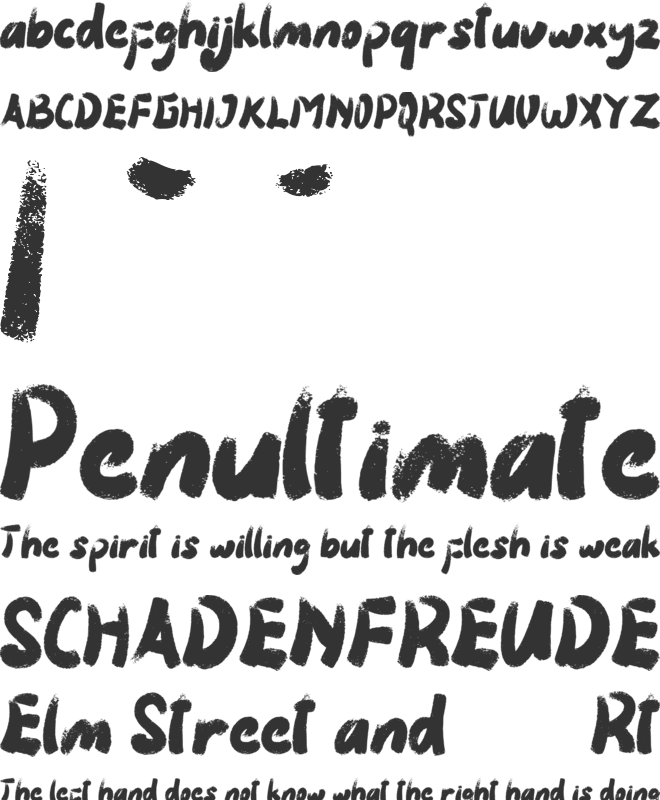 Kids Brush font preview