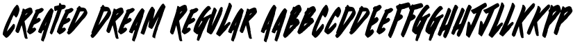 Created Dream Regular font