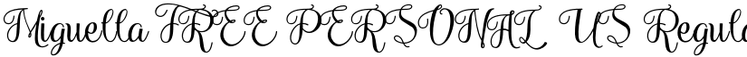 Miguella FREE PERSONAL US Regular font