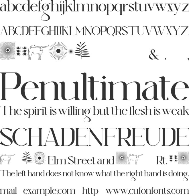 Raligur font preview