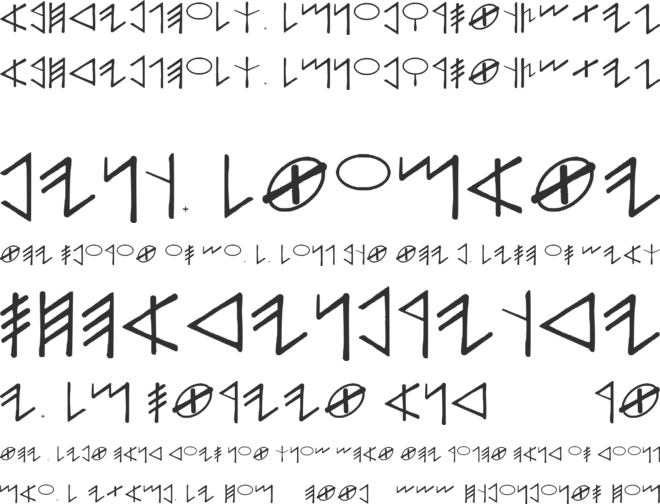 English To Manakahthey font preview