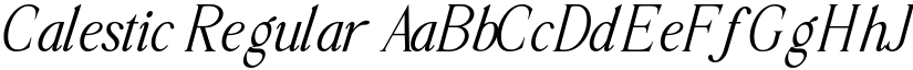 Calestic Regular font