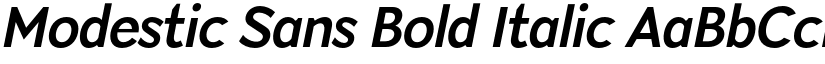 Modestic Sans Bold Italic font