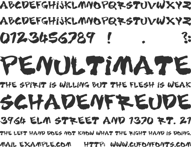 Ronin Tale font preview