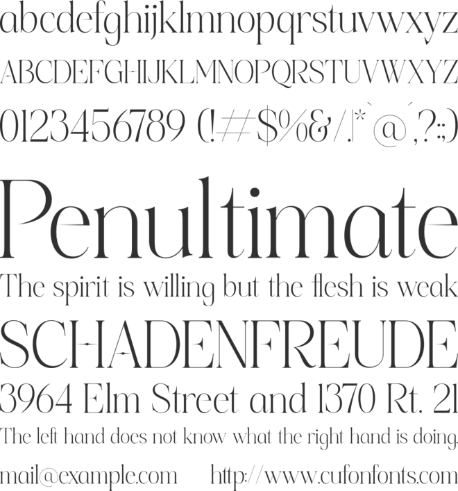 Shoftime font preview