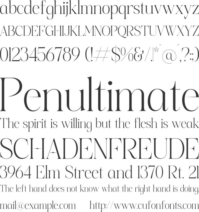 Shoftime font preview