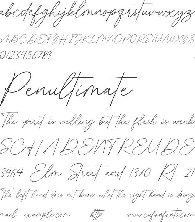 Juletany font preview