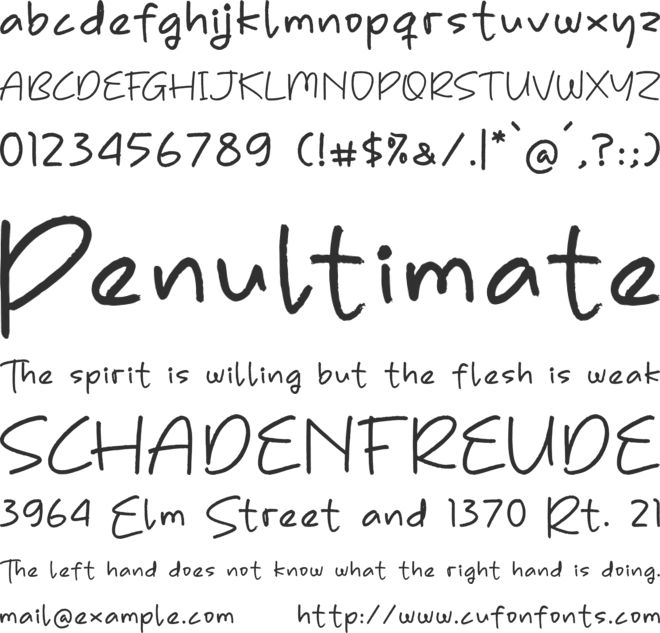 Night Paper font preview