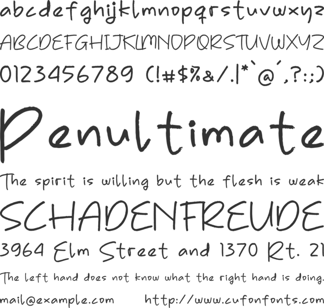 Night Paper font preview