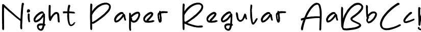 Night Paper Regular font