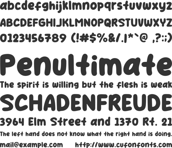 Star Cartoon font preview