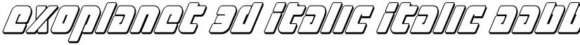 Exoplanet 3D Italic Italic font
