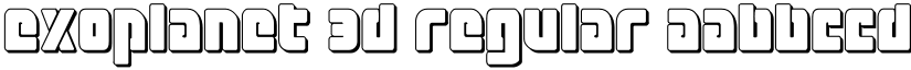 Exoplanet 3D Regular font
