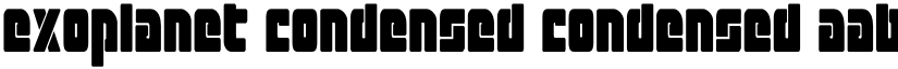 Exoplanet Condensed Condensed font