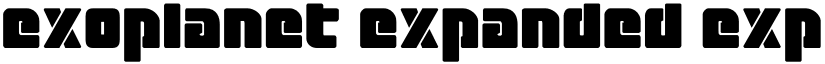 Exoplanet Expanded Expanded font