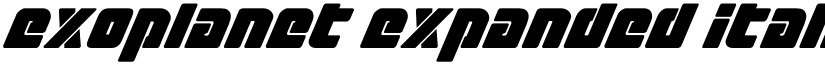 Exoplanet Expanded Italic Expanded Italic font