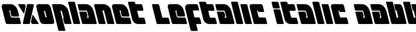 Exoplanet Leftalic Italic font