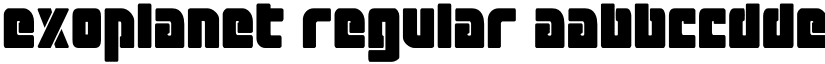Exoplanet Regular font