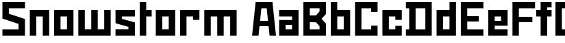 Snowstorm font