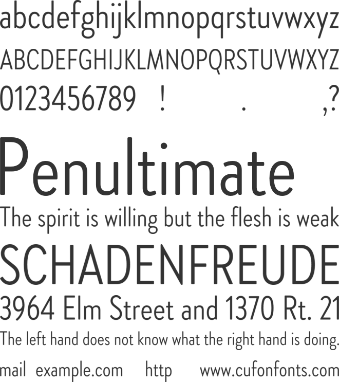 HvDTrial Brandon Grotesque Cond font preview