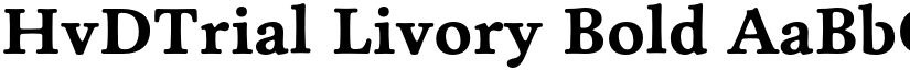 HvDTrial Livory Bold font