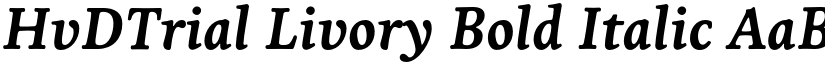 HvDTrial Livory Bold Italic font