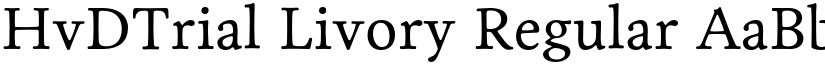 HvDTrial Livory Regular font