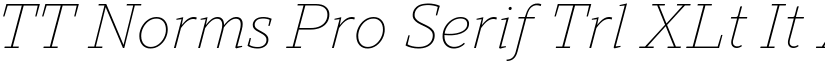TT Norms Pro Serif Trl XLt It font