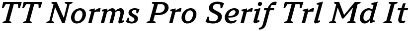 TT Norms Pro Serif Trl Md It font