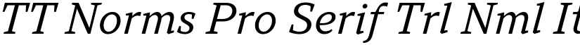 TT Norms Pro Serif Trl Nml It font