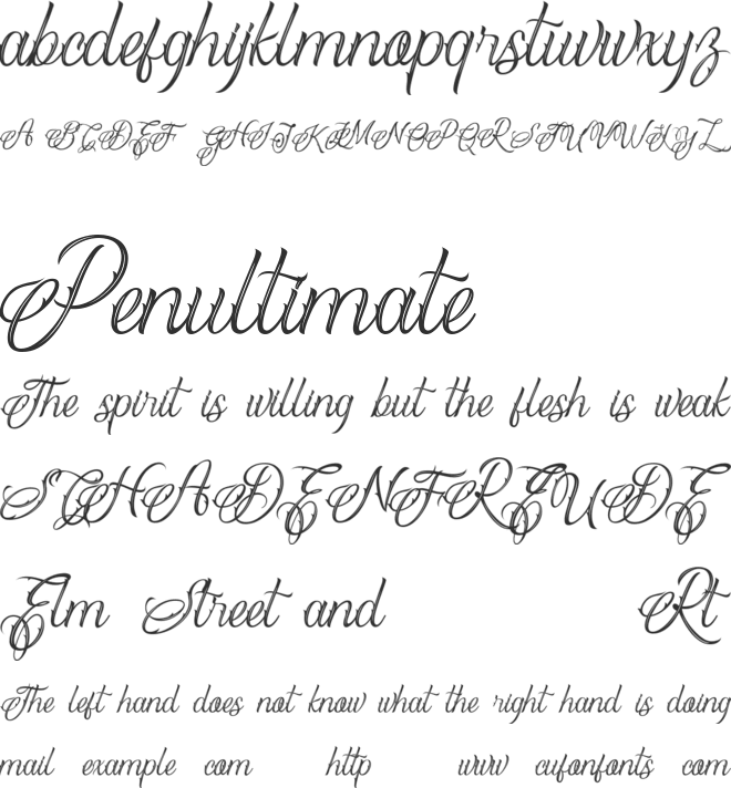 Vermilion font preview