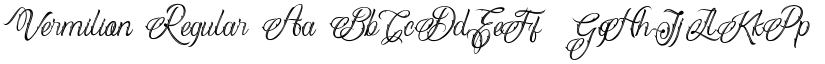 Vermilion Regular font