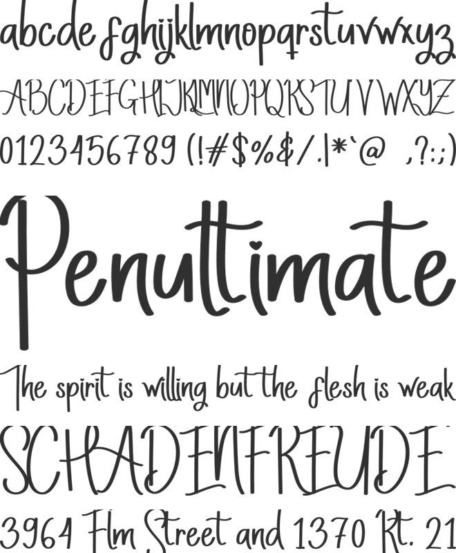 Joking Happy font preview