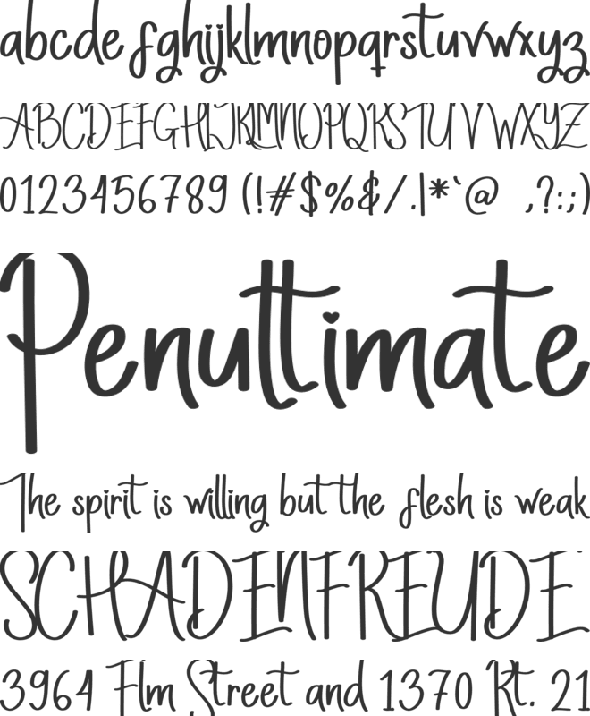 Joking Happy font preview