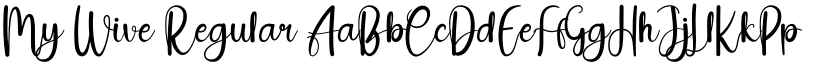 My Wive Regular font