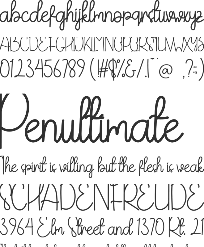 Night Santaclaus font preview
