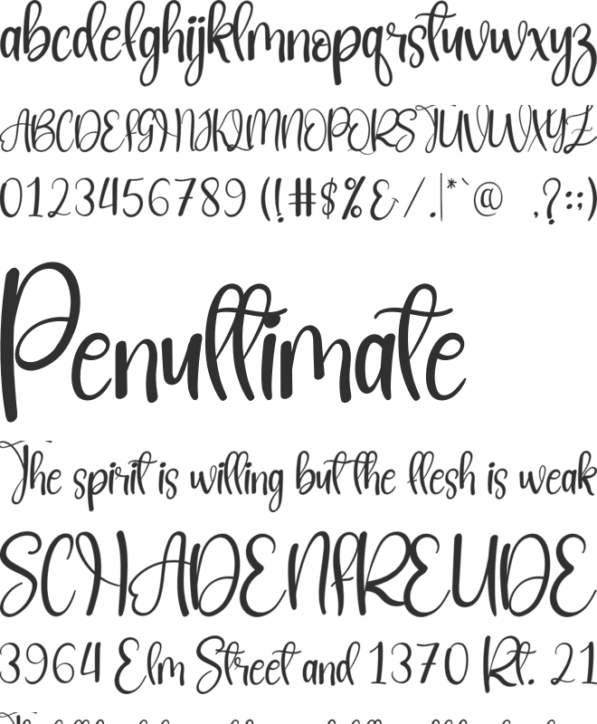 The Lemonade font preview
