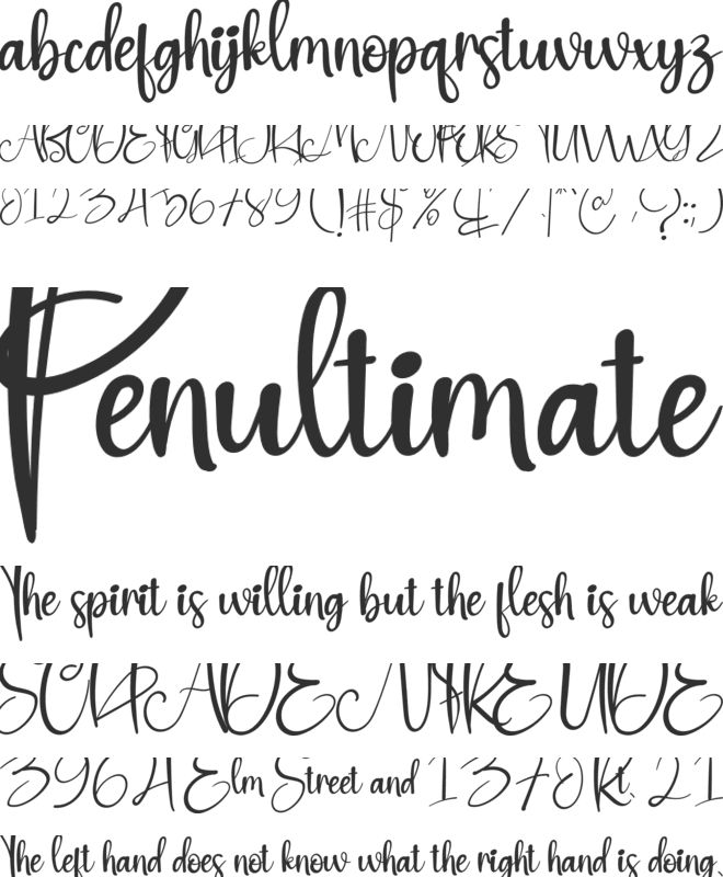 Butter Sweet font preview