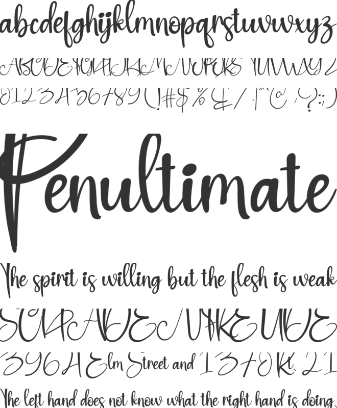 Butter Sweet font preview