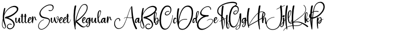 Butter Sweet Regular font