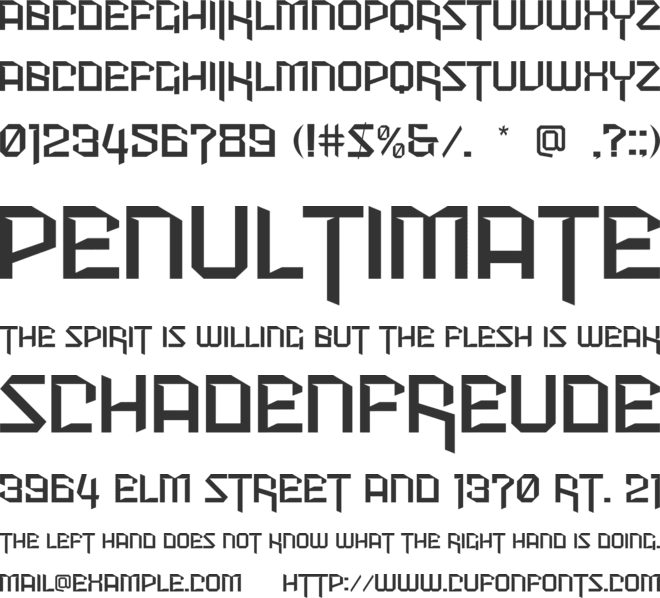 Stretford 7 font preview